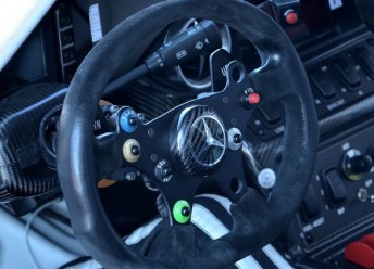 The three-pointed star, seen here in an SLS GT3 car, will be on the V8 Supercars grid this season