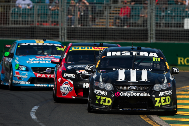 Heimgartner raced with fellow Kiwis Fabian Coulthard and Scott McLaughlin after jumping the start in Race 4
