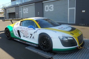 The Audi R8 that Lowndes will race alongside Warren Luff and Mark Eddy this weekend