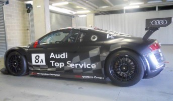 The black Audi, to be driven by Darryl O'Young, Marc Basseng and Christian Meis