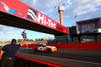 Chaz Mostert takes the chequered flag