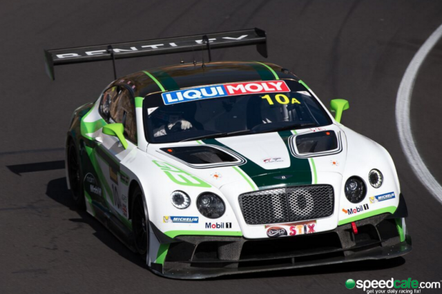 The #10 Bentley leads after nine hours