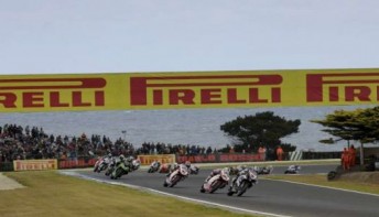 thumb In front of over 50,000 spectators, the World Superbikes put on a great show