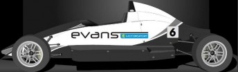 Artwork of the Evans Motorsport Mygale that Adam Graham will race this year in the Formula Ford Championship