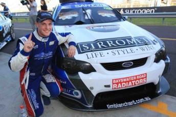 Tim Blanchard after his round win at the Townsville street circuit