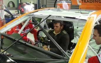 Jason Bright got his first chance to sit in his new car recently