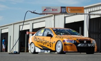 Jason Bright has already driven a Trading Post Commodore VE at Winton as part of a promotional activity recently