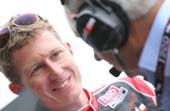Indy pole-sitter Ryan Briscoe with Roger Penske