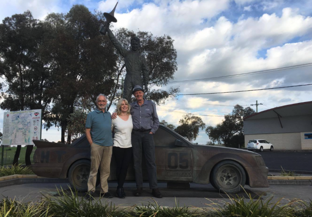 Lewis (left) and Phil Brock with Julie Bamford