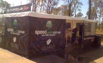 The Speedcafe shop is located in the merchandise area at Queensland Raceway this weekend