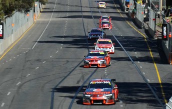 The V8s around the Clipsal 500 circuit today