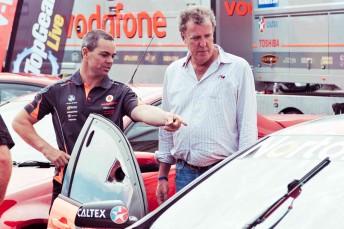 Craig Lowndes with Jeremy Clarkson