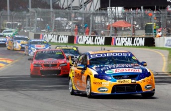 Will Davison on his way to victory in the 2012 Clipsal 500