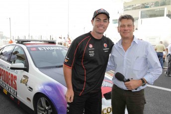 Craig Lowndes with Rob Duckworth at the Yas Marina Circuit