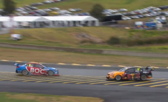 Bright took a controversial shortcut after this clash with Van Gisbergen