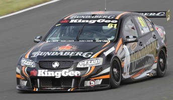 Fabian Coulthard in the Bundaberg Racing Commodore. In the opening round of the championship next weekend, the car will compete under 
