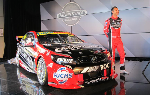 Fabian Coulthard with the Freightliner Commodore