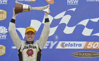 James Courtney celebrates his 2010 V8 Supercars Championship win