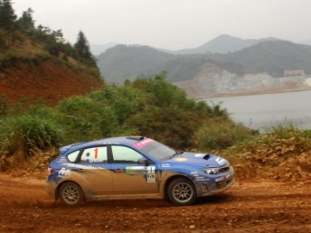 Cody Crocker on his way to victory in Rally China last year