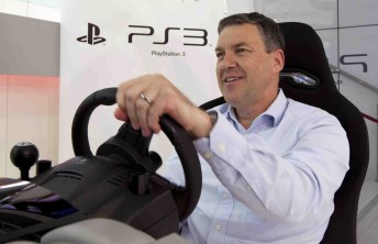 Neil Crompton behind the wheel of the PS3 simulator