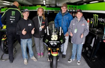 The young hopefuls with Cal Crutchlow