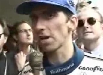 Damon Hill after winning the 1996 Formula One World Championship