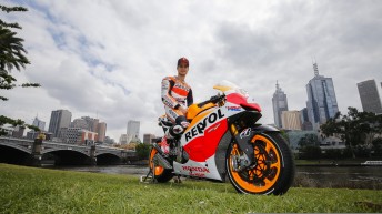 Dani Pedrosa gearing up for Australian Grand Prix with a ride along the Yarra river 