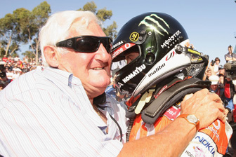 V8 champion Jamie Whincup with his father David