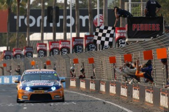Will Davison and Mika Salo won the last of six international co-driver races on the Gold Coast in 2010