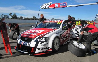 The new #22 Holden Racing Team Commodore of Will Davison at Winton Motor Raceway today