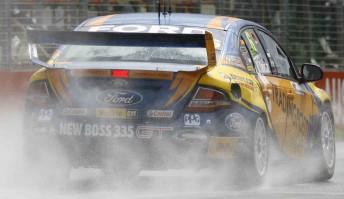 Will Davison topped the times in a wet session at Albert Park