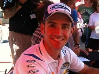 Will Davison pictured today in his Ford kit at the Tamworth Music Festival