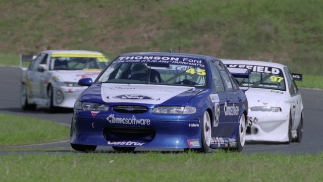Dean Canto leading Wayne Wakefield and Garry Holt in the inaugural Development Series round
