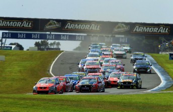 The V8 Supercars at Phillip Island last year