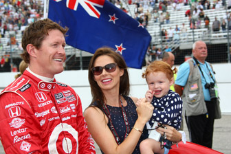 Scott Dixon with his wife and 