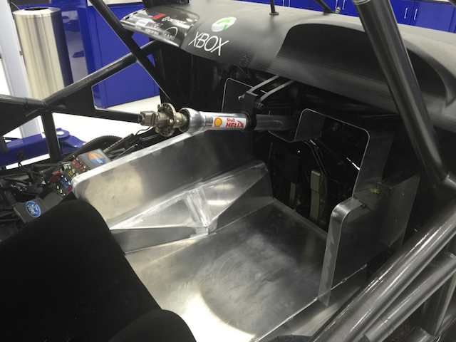 The aluminium prototype tray inside a DJRTP Ford