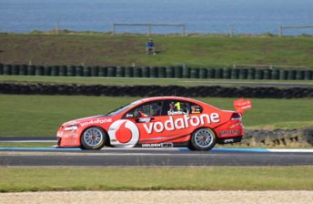 Paul Dumbrell in the #1 TeamVodafone Commodore VE at Phillip Island