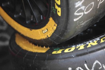 The yellow-banded Dunlop tyres will only be seen on Sundays in four rounds of the V8 Supercars Championship Series