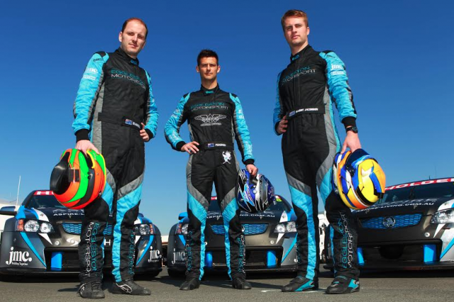From left: Dumbrell, Pedersen and Jacobson return to Eggleston Motor Sport for 2015