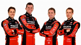 Toll Holden Racing Team 2010: Cameron McConville, Garth Tander, Will Davison and David Reynolds