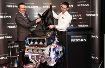 Peffer Jr and Kelly take the covers off the Nissan V8 Supercar engine