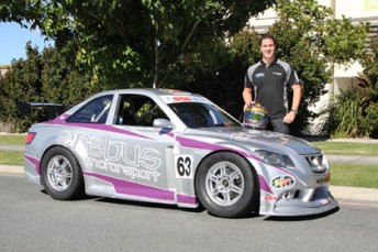 Josh Hunt with the Erebus Aussie Racing Car
