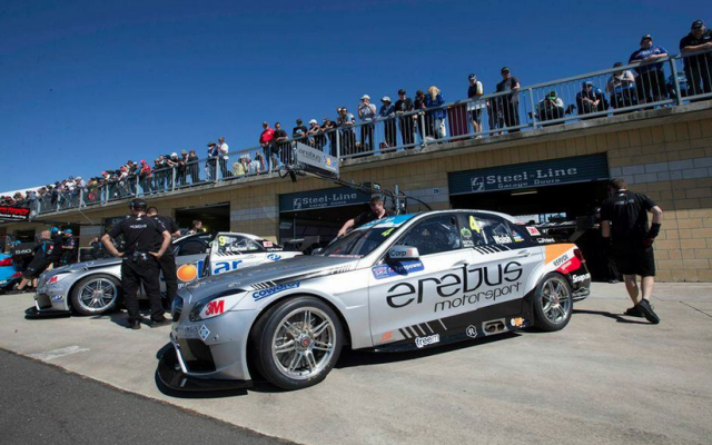 The Erebus E63 AMGs in the Symmons Plains pitlane