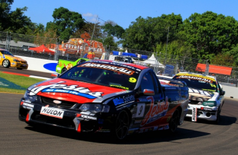 Andrew Fisher in his V8 Ute at Townsville