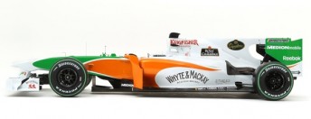 The side view of the Force India VJM03