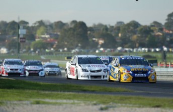 The primary driver sprint race at Sandown was a no holds barred affair