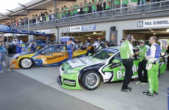 The three FPR cars in the Townsville pit lane