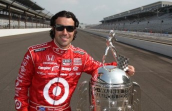 Dario Franchitti with the Indy 500 winner
