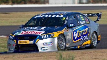 Mark Winterbottom drives the #5 FPR Falcon at Winton today