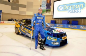 Mark Winterbottom at the recent launch of his 2012 Orrcon livery